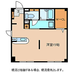 ルミエールMK 3階ワンルームの間取り