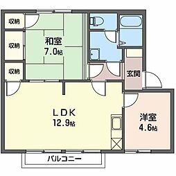 フレグランスピア 2LDKの間取図画像