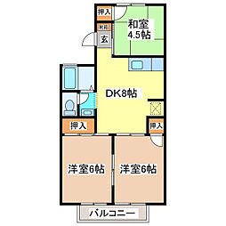 カスティージョ西長野 3DKの間取図画像