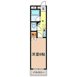 ラピッズセブンビル 1Kの間取図画像