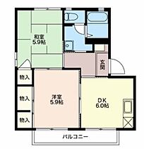 フレグランス飯島B  ｜ 長野県上伊那郡宮田村7507-1（賃貸アパート2DK・2階・43.54㎡） その2