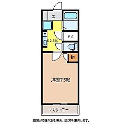 ハミング伊那 1Kの間取図画像