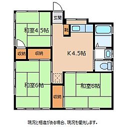 JR飯田線 伊那市駅 徒歩15分の賃貸一戸建て 3DKの間取り