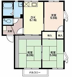 JR飯田線 小町屋駅 徒歩15分の賃貸アパート 2階3DKの間取り