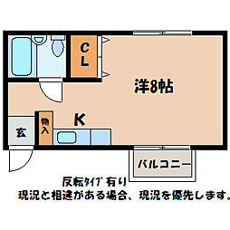 ハイツエーデルワイス ワンルームの間取図画像