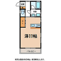 サンタ・ビレッジ ワンルームの間取図画像
