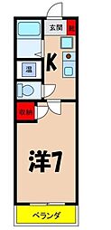ジョイハウスノムラ 1Kの間取図画像