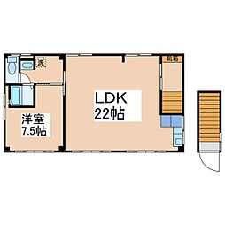 小林貸住宅 2階1LDKの間取り