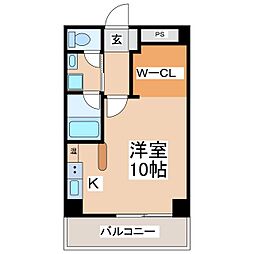 Brandnew City C 4階1Kの間取り