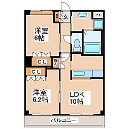 Puat C 2階2LDKの間取り