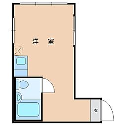 ルミエール常田 3階ワンルームの間取り