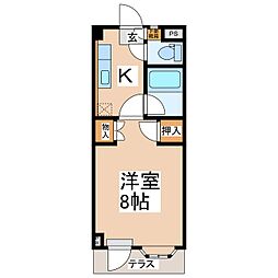 GREENCOAT・C 1Kの間取図画像