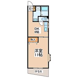 コーポリージェント 1DKの間取図画像