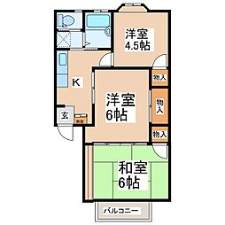 ガーデンハイツちくまA 3Kの間取図画像