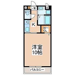 レイサム 1Kの間取図画像