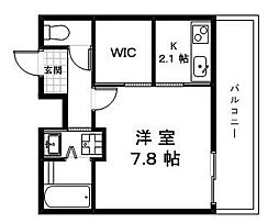 KENTHOUSEthree 1Kの間取図画像