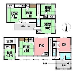 中古戸建　三谷町東5丁目 4DKの間取り