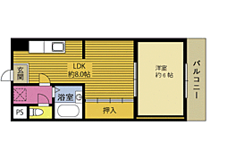 大洋堂ビル 3階1LDKの間取り