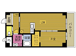グラン・メゾン西鶴崎 4階1LDKの間取り