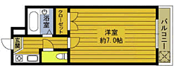 松岡コーポ 1Kの間取図画像
