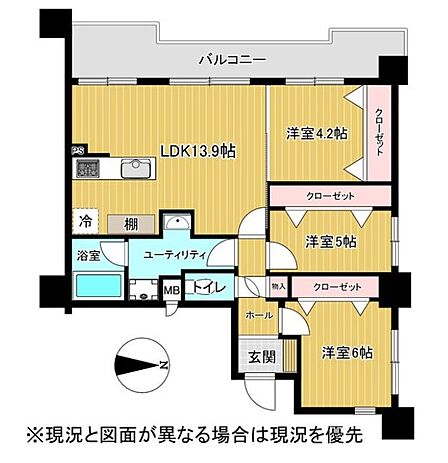 3LDK 間取り