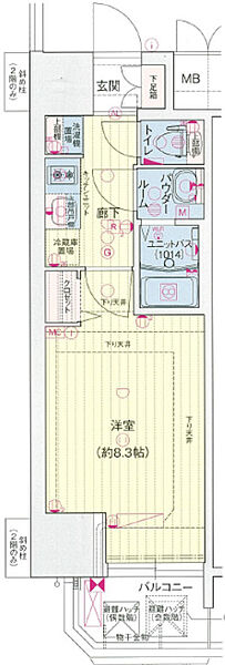 大阪府大阪市天王寺区生玉町(賃貸マンション1K・5階・25.81㎡)の写真 その2