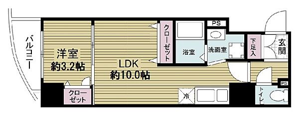 大阪府大阪市中央区南船場2丁目(賃貸マンション1LDK・2階・32.95㎡)の写真 その2