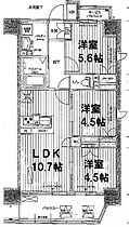 大阪府大阪市福島区野田5丁目（賃貸マンション3LDK・7階・56.84㎡） その2