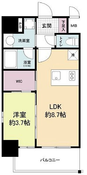 大阪府大阪市福島区鷺洲3丁目(賃貸マンション1LDK・12階・32.55㎡)の写真 その2