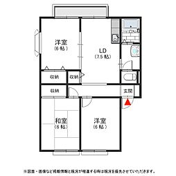 サンシャイン緑丘 3DKの間取図画像