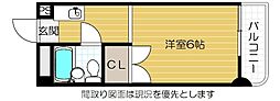 東洋ライオンズマンション野田 1Kの間取図画像
