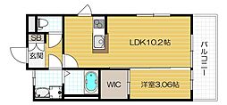 ORACION吹田 1LDKの間取図画像