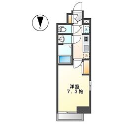エスリード上前津セレーノ 7階1Kの間取り