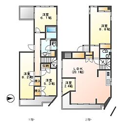 コーポジョイフル 7階3LDKの間取り
