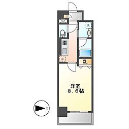 セイワパレス吹上公園 3階1Kの間取り