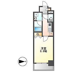 セイワパレス吹上公園 5階1Kの間取り