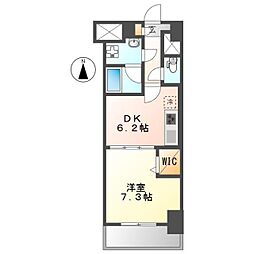 マイコスモス（ＭＹ　ＣＯＳＭＯＳ） 7階1DKの間取り