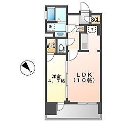 オープンレジデンシア名古屋駅ザ　コート 14階1LDKの間取り