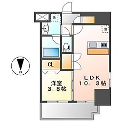 スプランディッド大須門前町 13階1LDKの間取り