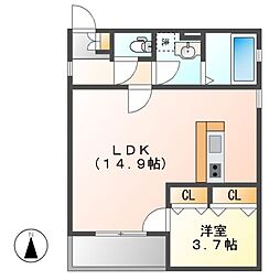 間取図画像 1LDK
