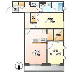間取図画像 2LDK
