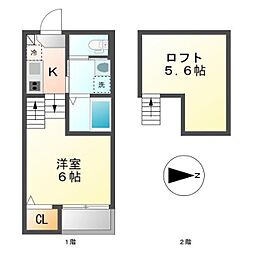 カトルセゾン彩 1階1SKの間取り