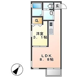 Le Gioie(レジョイエ)ささしまライブ駅 4階1LDKの間取り