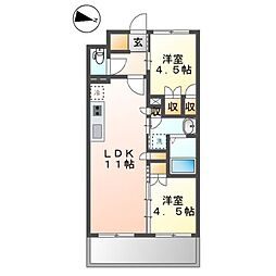 プレサンス　ロジェ　名駅南 14階2LDKの間取り