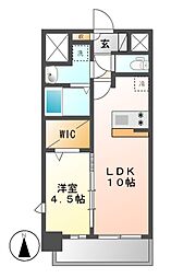プレサンス名古屋グロウ 8階1LDKの間取り