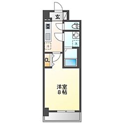 Ｓ−ＲＥＳＩＤＥＮＣＥ志賀本通Ｎｏｒｔｈ 2階1Kの間取り