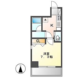 プルクラ今池（ＰＵＬＣＨＲＡ　ＩＭＡＩＫＥ) 6階1Kの間取り