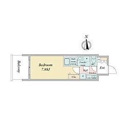 ArtizA金山（アルティザカナヤマ） 2階1Kの間取り