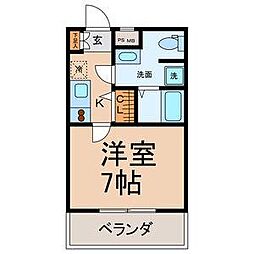 CREA 1Kの間取図画像