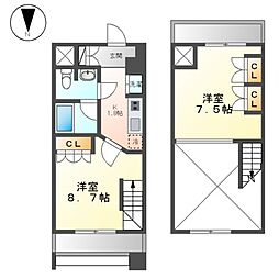 アプリーレ久屋大通公園 1LDKの間取図画像
